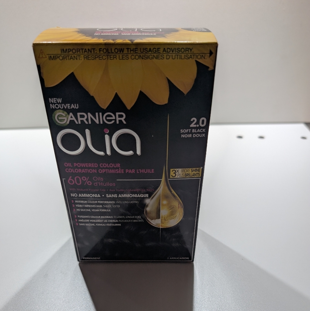 🔵 Garnier Olia Permanent Hair Color – Soft Black 2.0